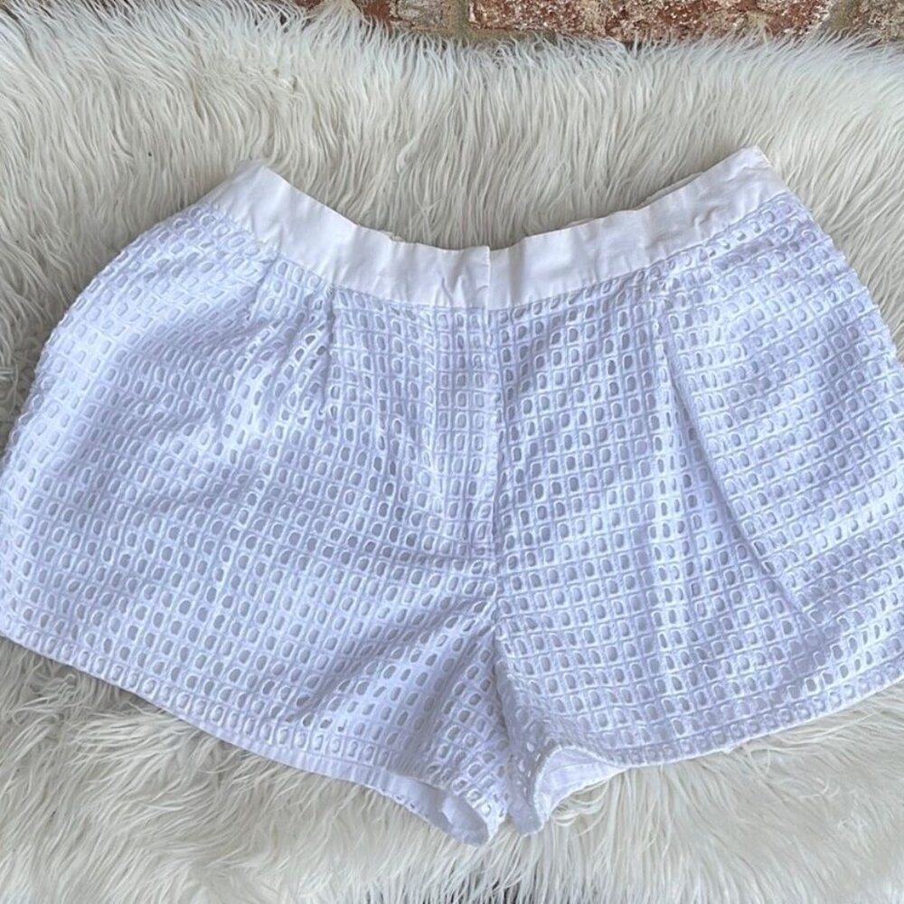 3.1 Philip Lim Cotton Eyelet White Women's Shorts Size 2